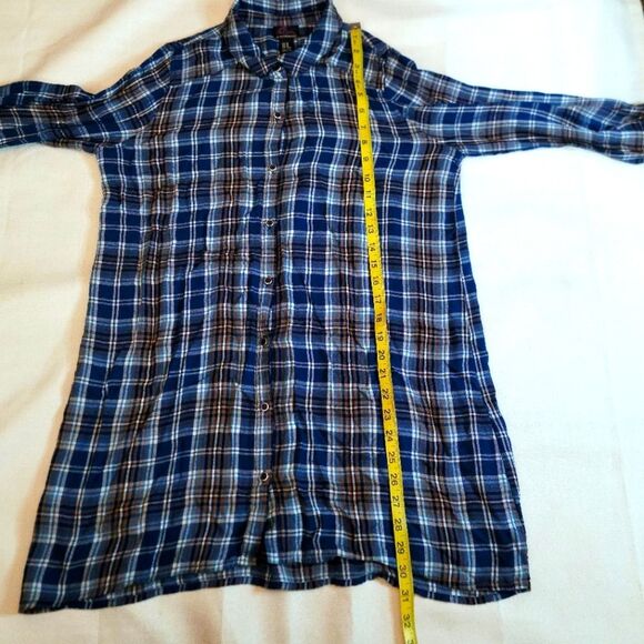 Oh Baby by Motherhood Maternity Plaid Button Down 3/4 Sleeve Shirt Size Small - Picture 7 of 12